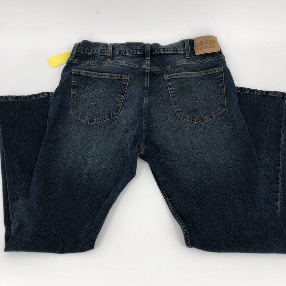 Signature by Levi Strauss Blue High Rise Straight Jeans | All Season Wear - Picture 3 of 5